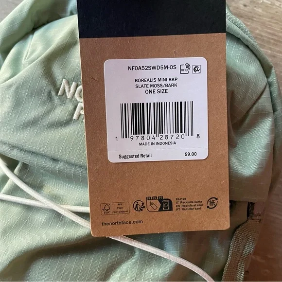 NWT The North Face Borealis Mini Backpack in Slate Moss/Bark  display picture 1